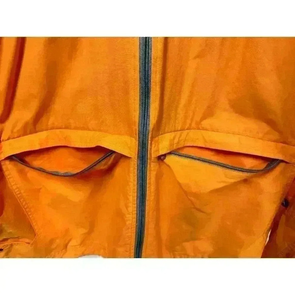 Orange Abercrombie and Fitch Gym issue Size large Windbreaker lightweight - Picture 7 of 11
